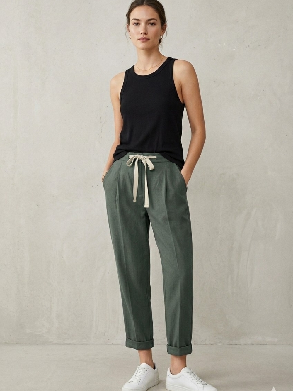 Wilfred Allant Linen Pant - Sage Green